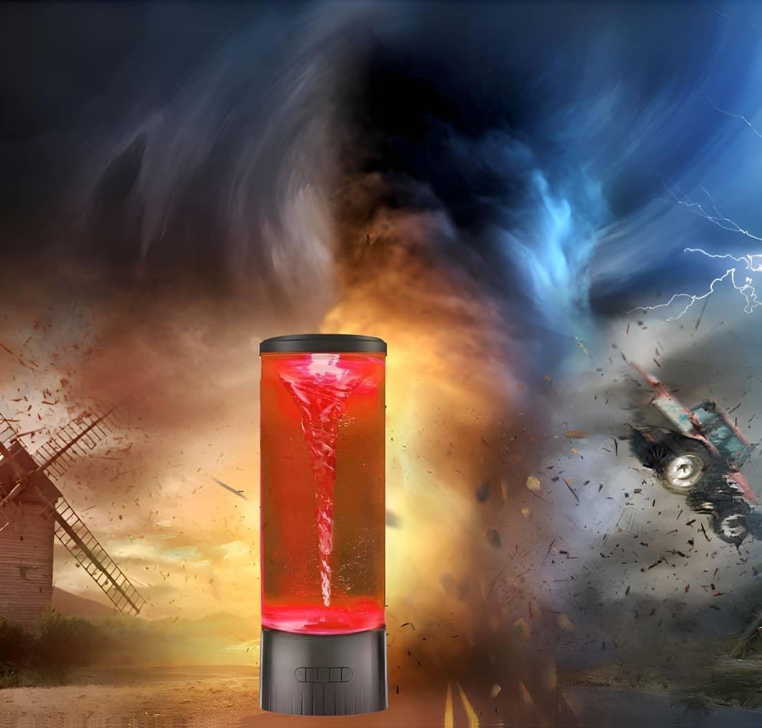 Lampe tornade Hurricane Light à effet vortex d'eau LED multicolore pour une ambiance zen - 4