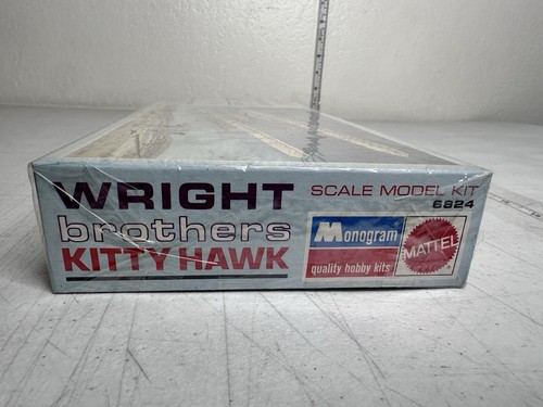 Monogram Wright Brothers Kitty Hawk Model Kit 1960s Mattel Sealed NEW Vintage - Foto 3 di 5