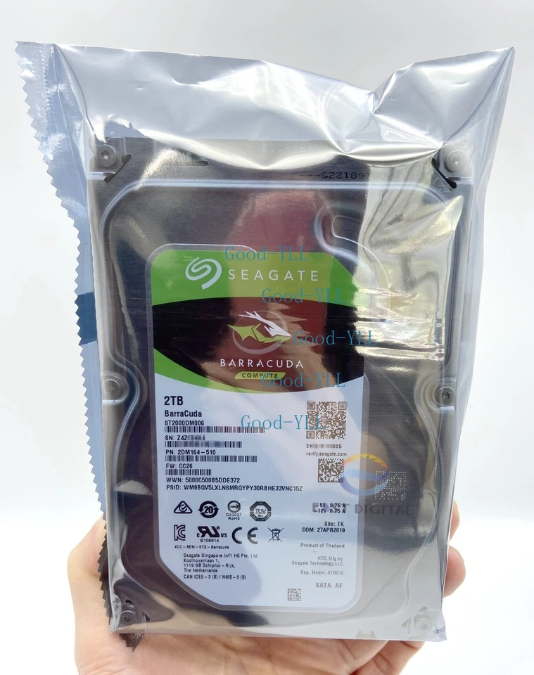 ST2000DM006 Seagate Barracuda 2TB SATA 3.5" 64MB 7200RPM Internal Hard Drive New - Image 2 of 2