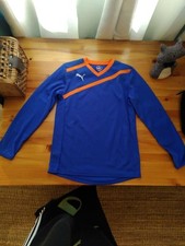 Puma Training Trikot Torwart Blau Orange  Gr&ouml;&szlig;e M