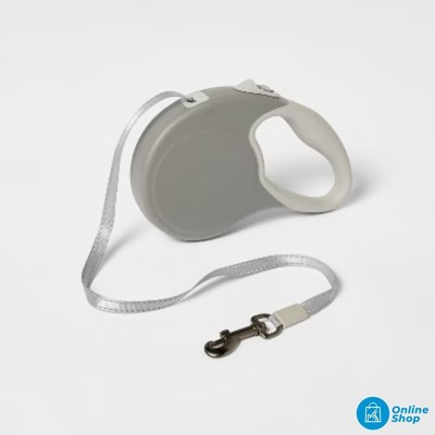   Retractable Dog Leash - Gray - Boots & Barkley 