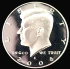 2004 S Silver Proof Kennedy Half Dollar
