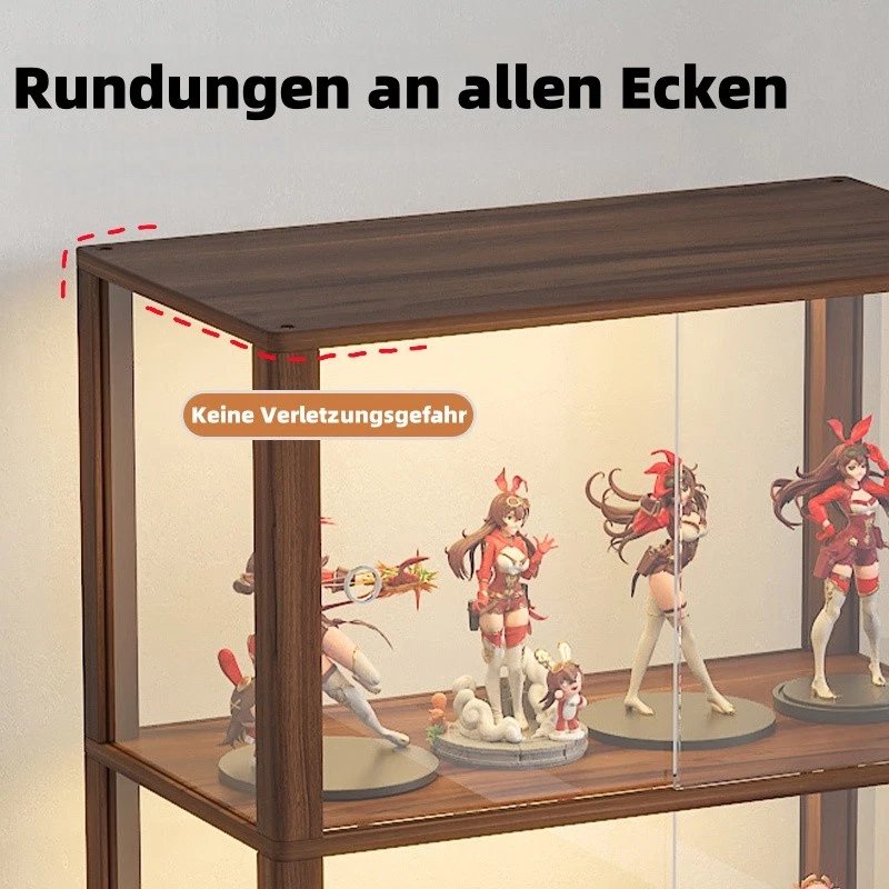 Single Large Acrylic Display Cabinet 5 Tier Stand Collectible Perspex - Image 4 of 4