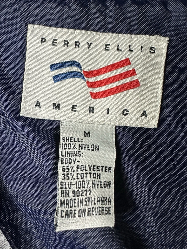 Calça Jaqueta Masculina Vintage Perry Ellis Track Suit Média Quebra-Vento Nylon - Imagem 4 de 4