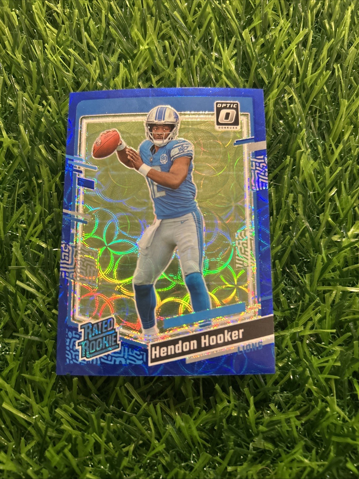 2023 Donruss Optic - Rated Rookie Hendon Hooker #234 Blue Scope Prizm (RC) F54