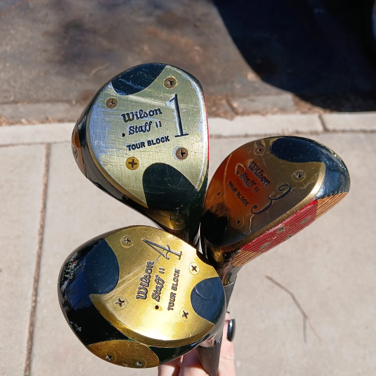 Ensemble de clubs de golf Vtg Wilson 4300 Staff II Tour Block 1 3 5