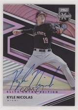 2020 Panini Elite Extra Edition Signatures Kyle Nicolas #61 Auto w5b