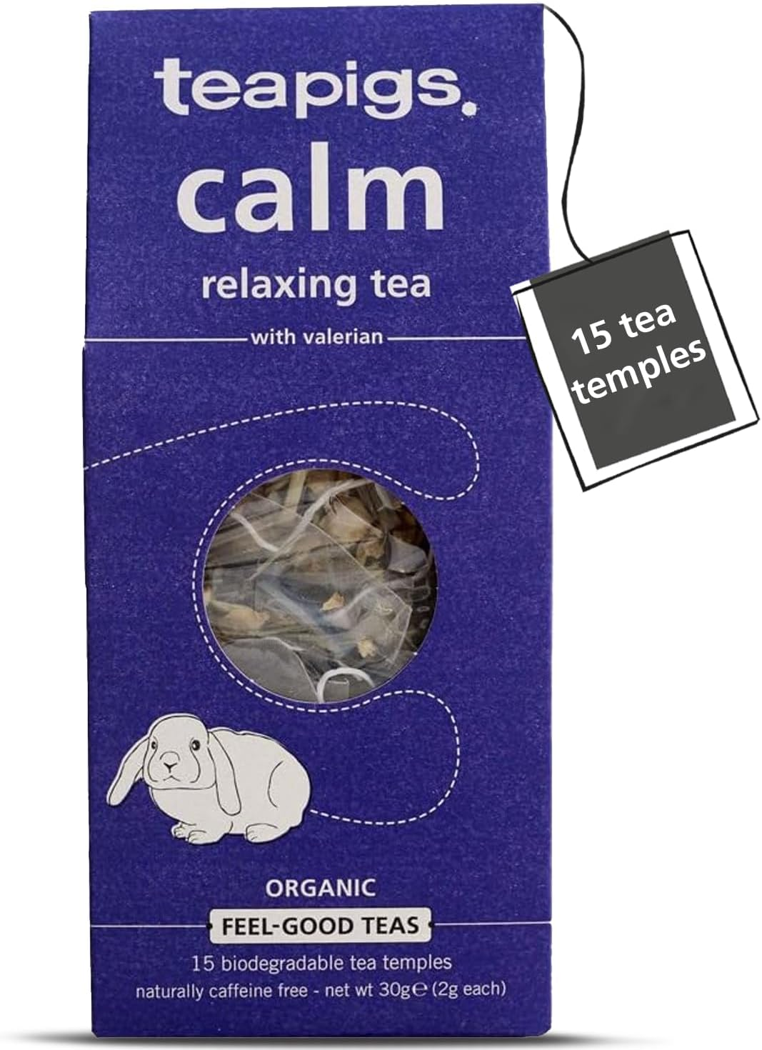 teapigs Calm Herbal Tea Bags Whole Leaves Caffeine Free Night Sleep 15 Ct Relax