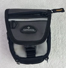 Samsonite Small Padded Camera Bag Case Black Gray Strap 5 x 3.5