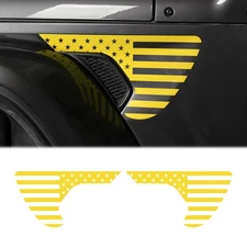 ⭕2Pcs Exterior Leaf Fender Sticker Trim Decal Decor Kit For Jeep Wrangler JL 18+