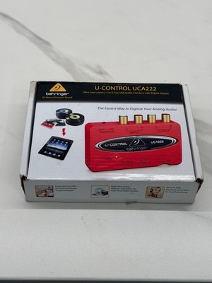 Behringer U-CONTROL UCA222 Ultra-Low Latency 2x2 USB Audio Interface w/ Digital 