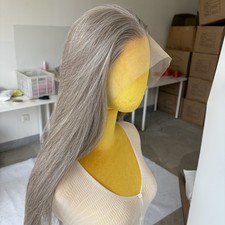 Heat Resistant Hair Long Straight Glue Less Lace Front Wig Natural Brown Blonde