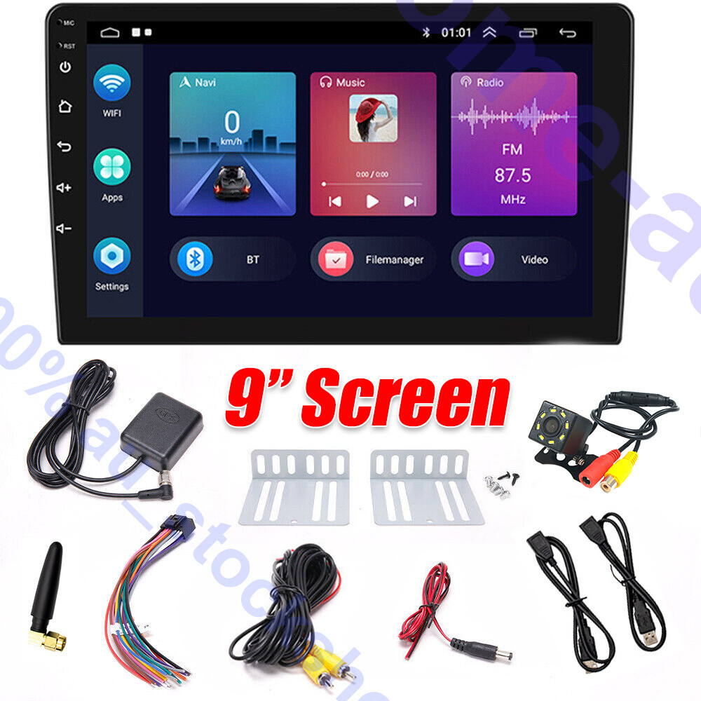9 inch Double DIN Android Car Stereo Radio GPS Navi WiFi Apple CarPlay Head Unit eBay