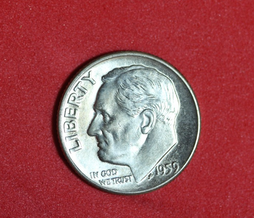 1959-D ROOSEVELT SILVER ONE DIME #P28262