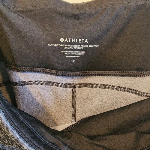 Athleta Women's Altitude Tight Polartec Power Stretch 1X Gray Heathered NEW - Picture 8 of 9