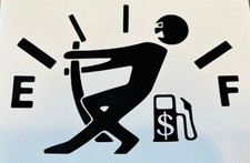 Funny Gas Gauge Vinyl Decal For Your Car, Cup etc Many Sizes - Buy 2 Get 1 Free