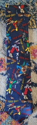 LOONEY TUNES MANIA Teed-Off Mens Neck Tie Bugs Taz Daffy Coyote Golf POLYESTER