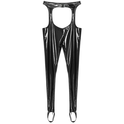 Womens Stirrup Pants Thigh Cutout Trousers Nightclub Leggings Disco Chaps Sexy - Picture 24 of 47