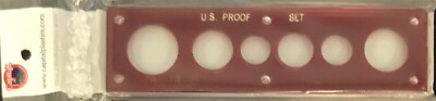 Capital Plastic Holder For US Proof Set Small $ Dollar Coins Red Display Holder