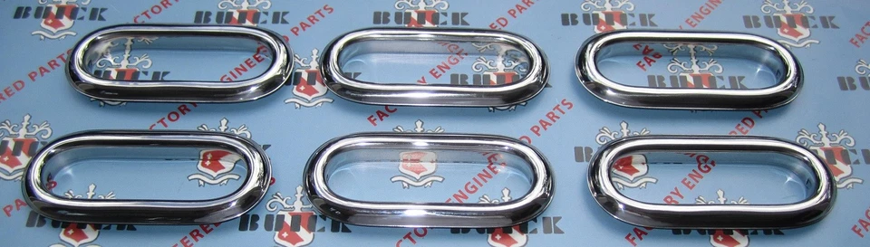 Buick Special 1950 y Super guardabarros delantero agujeros de buey. Ventipuertos. Juego de 6 Foto 4 de 4