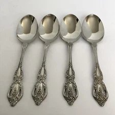 Oneida Monte Carlo Set of 4 Spoons Deluxe Stainless Flatware