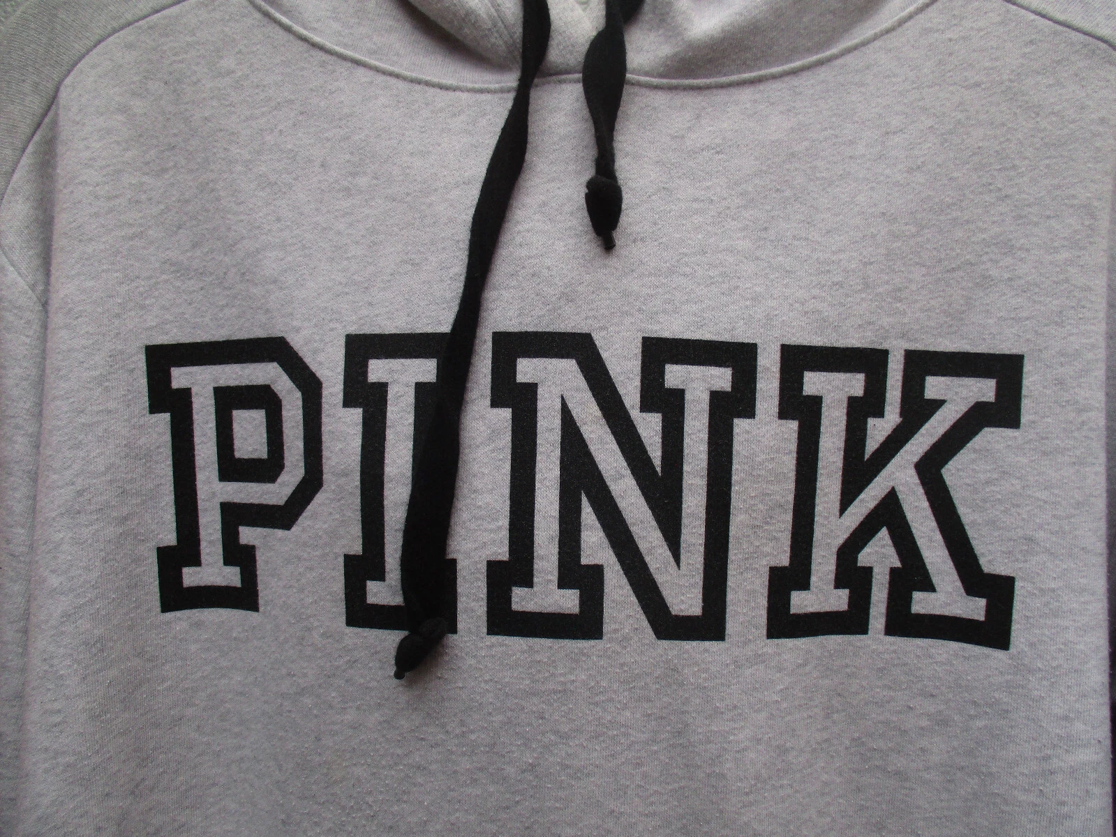 UNDERCOVER Felpa con cappuccio pullover Victoria's Secret rosa grigio e nero donna taglia S