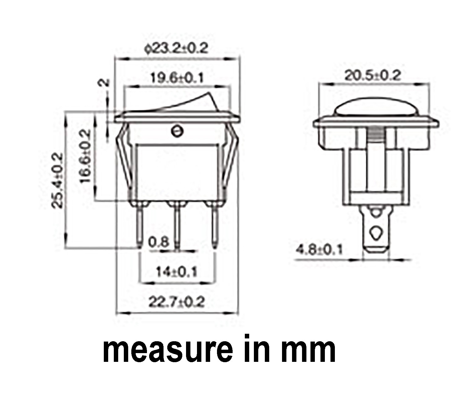 6A 250V AC SPST LED Lighted Round Rocker Switch Button Car Van Boat