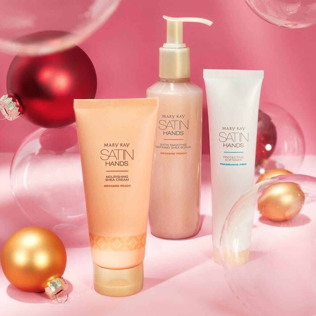 New Mary Kay Satin Hands Pampering Set Orchard Peach Limited