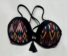 Shade  Shore Women's Shore Light Lift Bikini Top - Black Ikat 34B