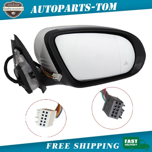 WHITE RIGHT PASSENGER SIDE MIRROR FIT MERCEDES C250 C300 C350 2015 16 17 18-2021