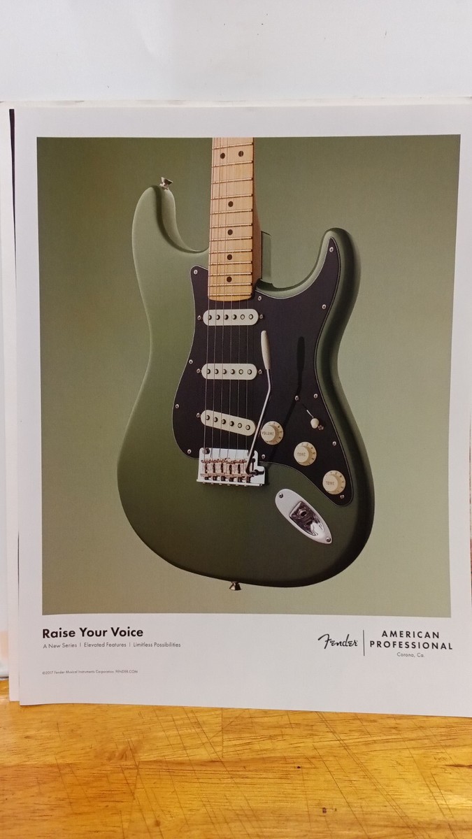 FENDER STRATOCASTER AMERICAN PROFESSIONAL GUITAR 2017 PRINT AD. 11