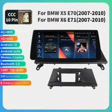 10.33" Android Car GPS Stereo Radio Wifi Carplay 6+64G For BMW X5 X6 E70 E71 CCC
