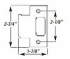 Ultra Hardware 58154 "T" Strike Plate, Polished Brass