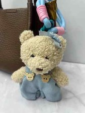 Cute Teddy Bear Bag Charm Kawaii Bear Plush Bag Keychain Doll Handbag Keyring