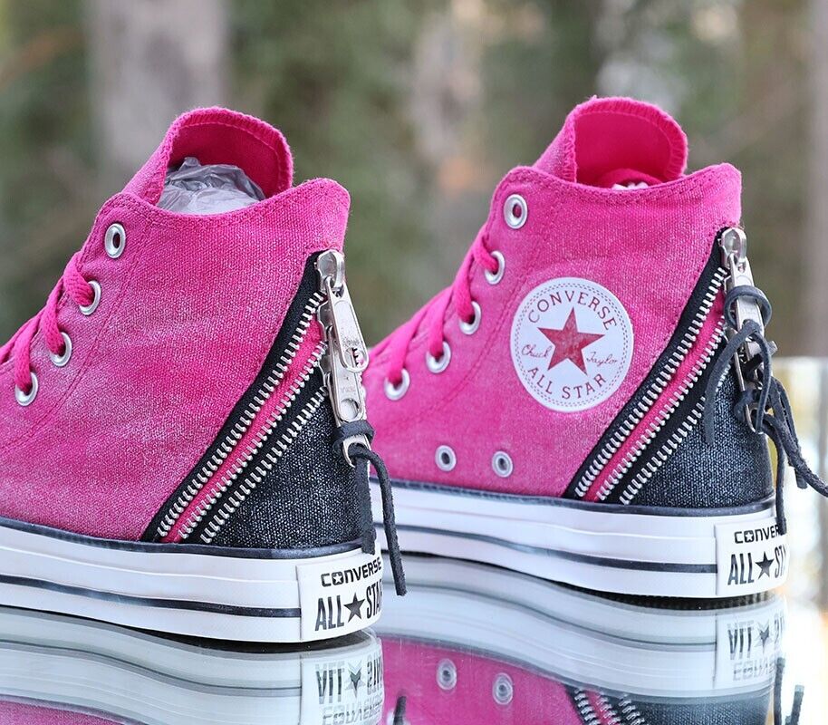 Converse CT All Star Hi Tri-Zip Sparkle Women Size 6.5 Pink Converse CT All Star Hi Tri-Zip Sparkle Women Size 6.5 Pink