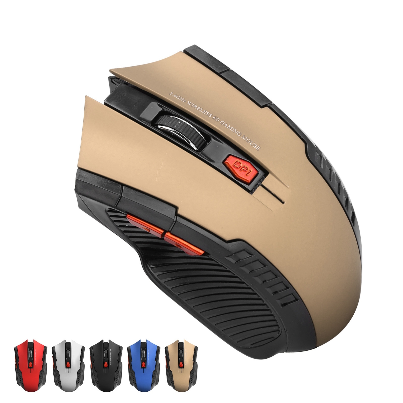 Wireless 2.4G Adjustable Optical Mouse with 3 Speed Levels for Computers-image