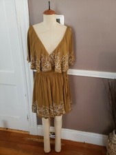Gorgeous Moss Green Sleeveless Wrap Dress By Free People!! Size Small!!