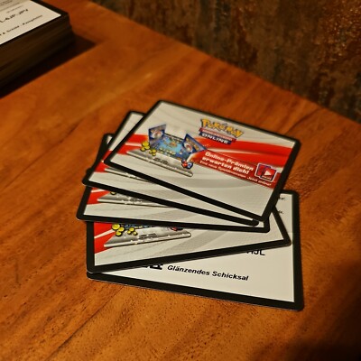5x Pokemon TCG Online Codes Glänzendes Schicksal
