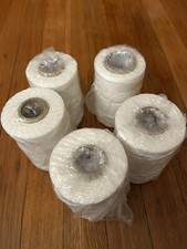 Lacing Cord White 5 PCs 9 PLY POLYESTER Wax Impregnated