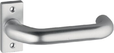 Profiltürdrückerlochteil 2308/0800 Aluminium F1 käntig 8 mm gekröpft EDI