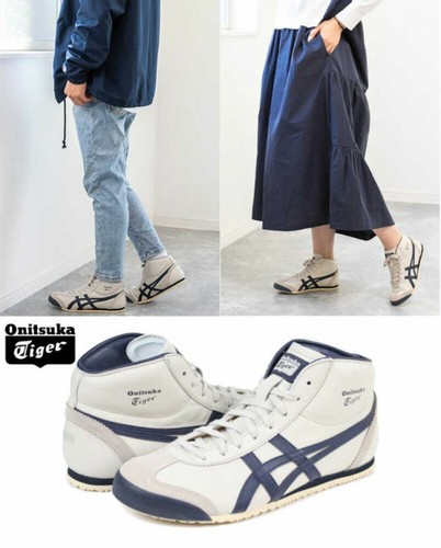 Onitsuka Tiger Unisex Sneakers MEXICO MID RUNNER Birch X Peacoat Fast Ship  Japan | eBay