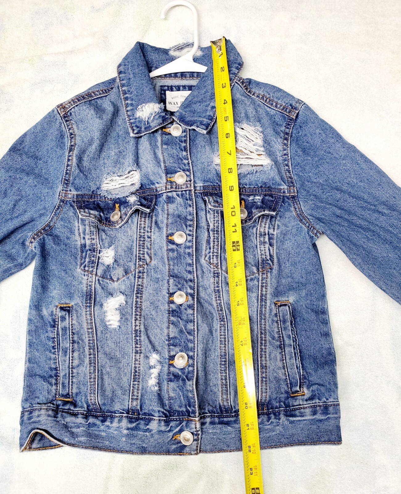 Wax Jean Jacket_  SIZE: Medium Blue Basic Denim B… - image 8