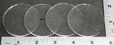 4 - 2" CIRCLES OF CLEAR BULLSEYE 3mm THICK GLASS 90 COE TESTED COMPATIBLE