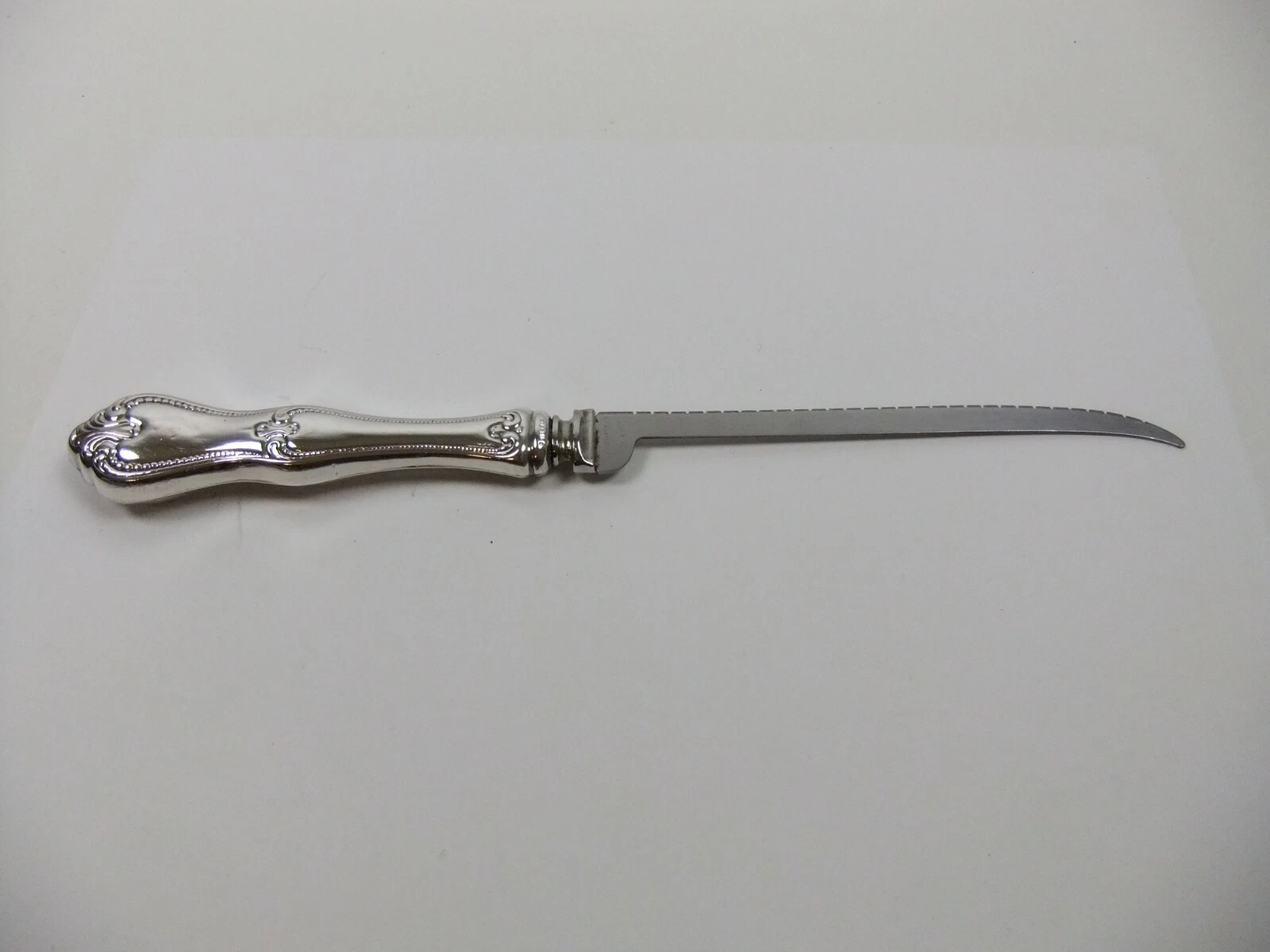 Sterling Silver Handle Serrated Knife