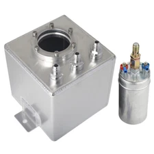 2L Aluminum Universal High Flow Fuel Surge Tank 6AN With 044 External Fuel Pump