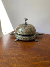 Antique turtle Desk Bell, office bell, calling reception bell, Antique Bell