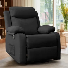 Manual Small Recliner Chair for Small Spaces for Living Room,Nursery,Linen