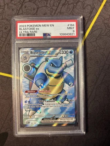 2023 Pokemon SV Mew 151 Blastoise ex Holo Ultra Rare 184/165 PSA 9 Mint