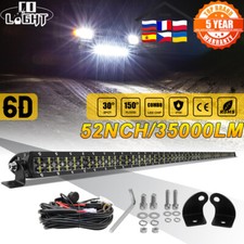 6D 52" 1500W LED Light Bar High Output Flood Spot LAND ROVER DEFENDER 90 110 130