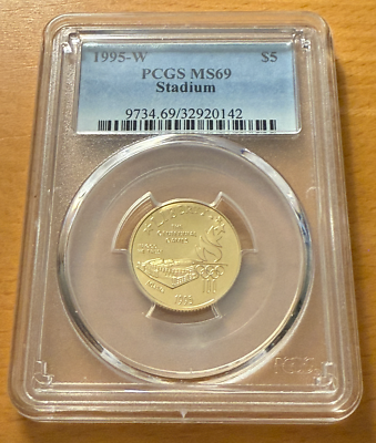 US 1995 W Gold $5 5 Dollars PCGS MS69 Stadium | eBay